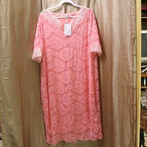 Nextmia Pink Lace Dress